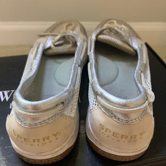 Sperry Topsider Angelfish Grey Open Mesh Shoes - Picture 4 of 6